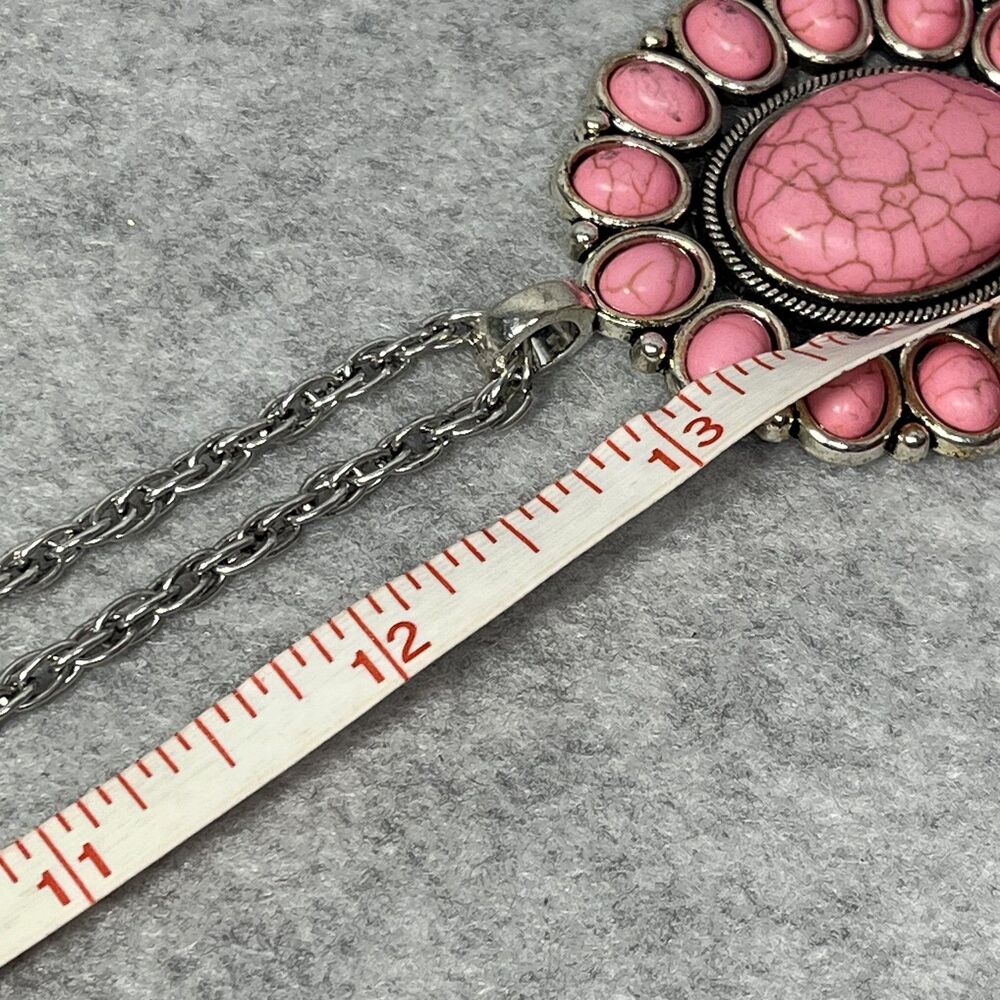 Howlite Jewelry Set Flower Earrings Cuff Bracelet Pendant Necklace Western Boho‎ - Picture 16 of 16